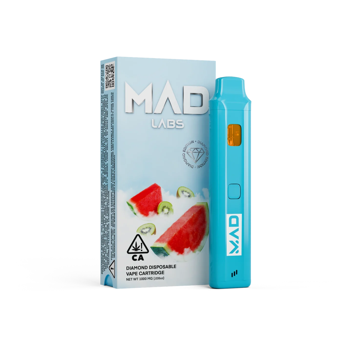 Mad Labs Watermelon Kiwi 1G Liquid Diamonds All-in-One