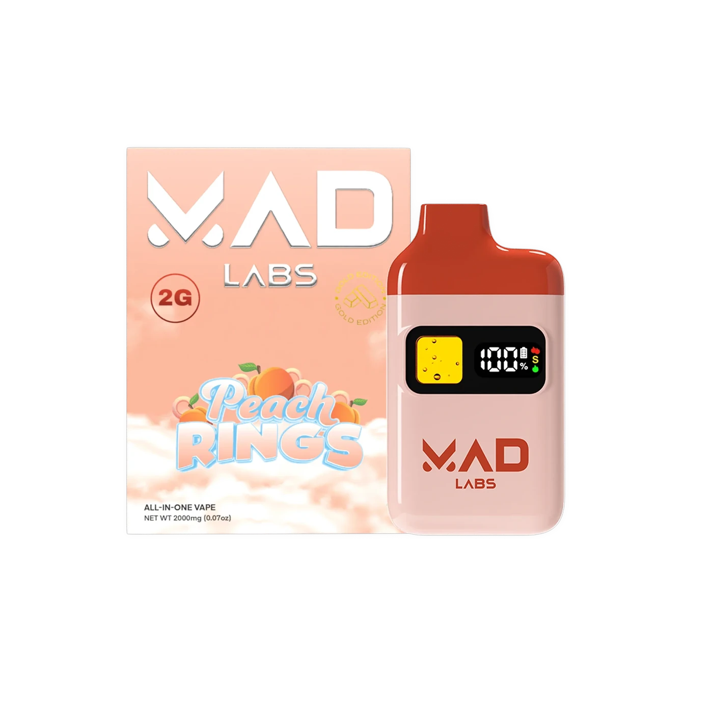 Mad Labs Peach Rings 2G Disposable