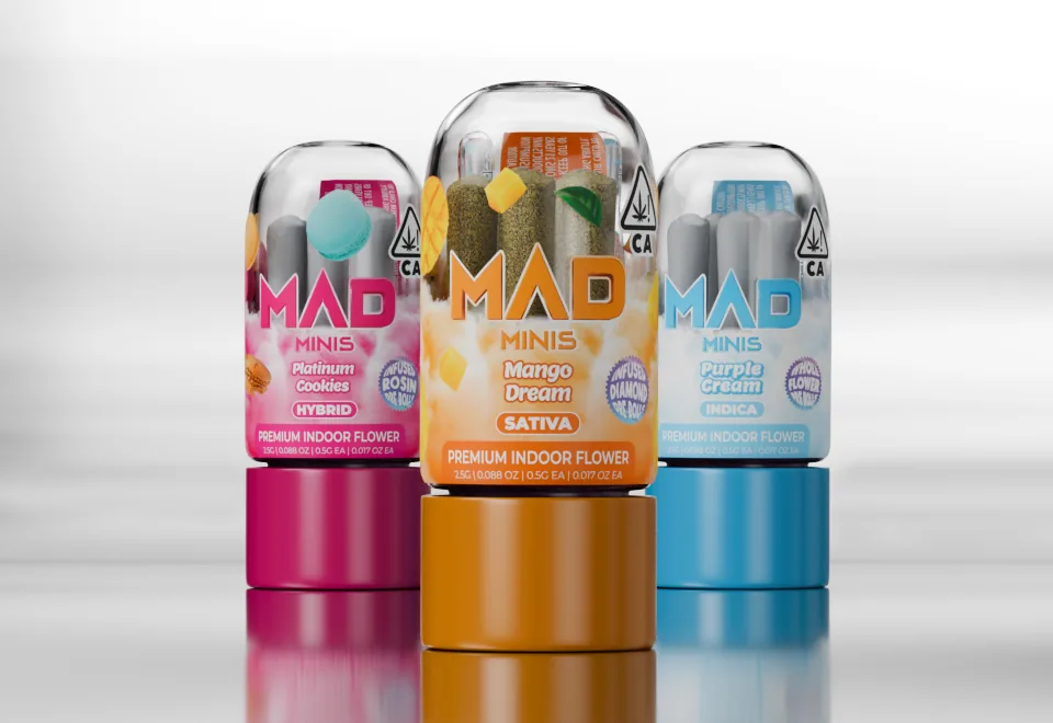 Mad Minis flower pre-roll jars